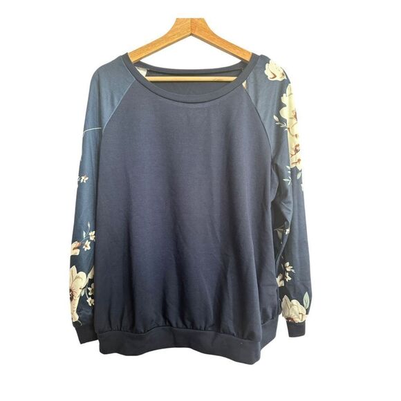 Bloomchic Floral Sleeves Sweatshirt - Picture 2 of 7